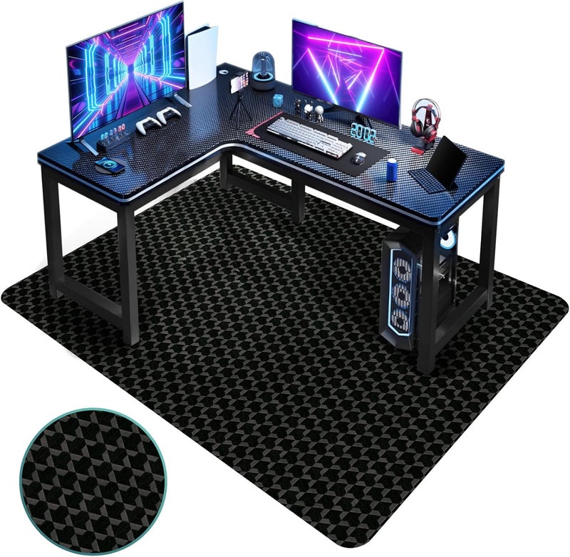 Vicwe Office Chair Mat for Hardwood Floor, 63" x 51" Large Chair Mat, Gaming Chair Mats for Hardwood, Easy Glide for Chairs, Multi-Purpose Floor Protector Desk Chair Mats for Home Office - Image 1
